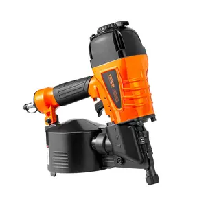 VEVOR Coil Siding Nailer CN65 1-1/4" to 2-1/2" 15 Degree Pneumatic Nail Gun with Tool-Free Depth Adjustment 70-120PSI for Siding Pallet Sheathing Wooding Fencing Decking