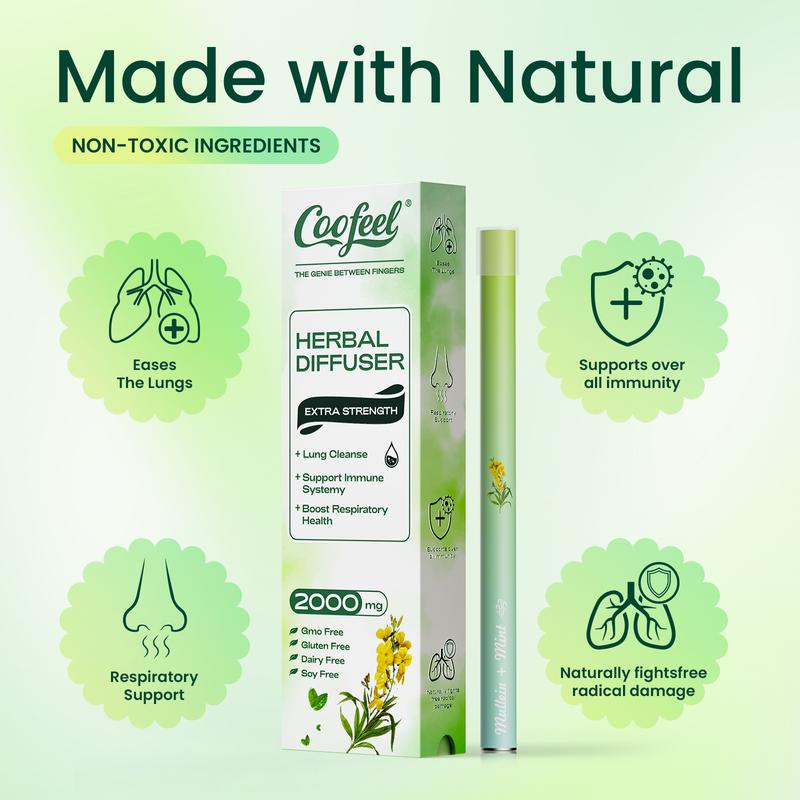 Coofeel Natural peppermint herbal essential oil oral energy bar - supports health