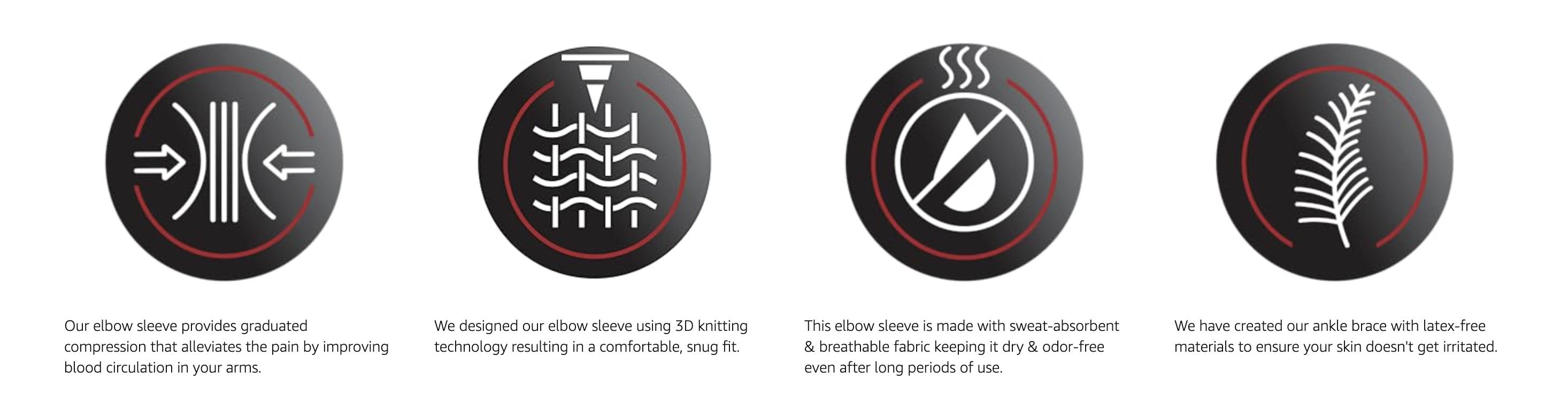 Elbow Sleeve for Pain Relief | Compression Support for Tendonitis, Sports & Everyday Movement