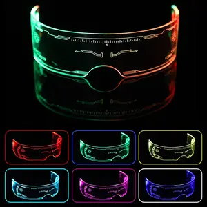 LED Visor Light-Up Glasses -Cyberpunk Style for Halloween Cosplay, Adults' Audio & Video Accessory