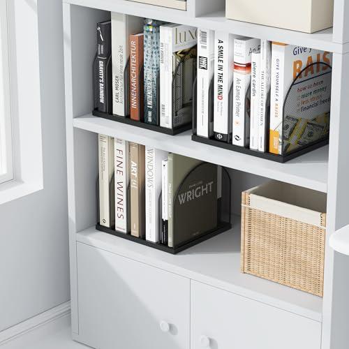 gianotter Desktop File Organizer, Desk Organizer with 5 Compartments, Paper Organizer for Desk, Workspace Organizers for Office Supplies (Black)