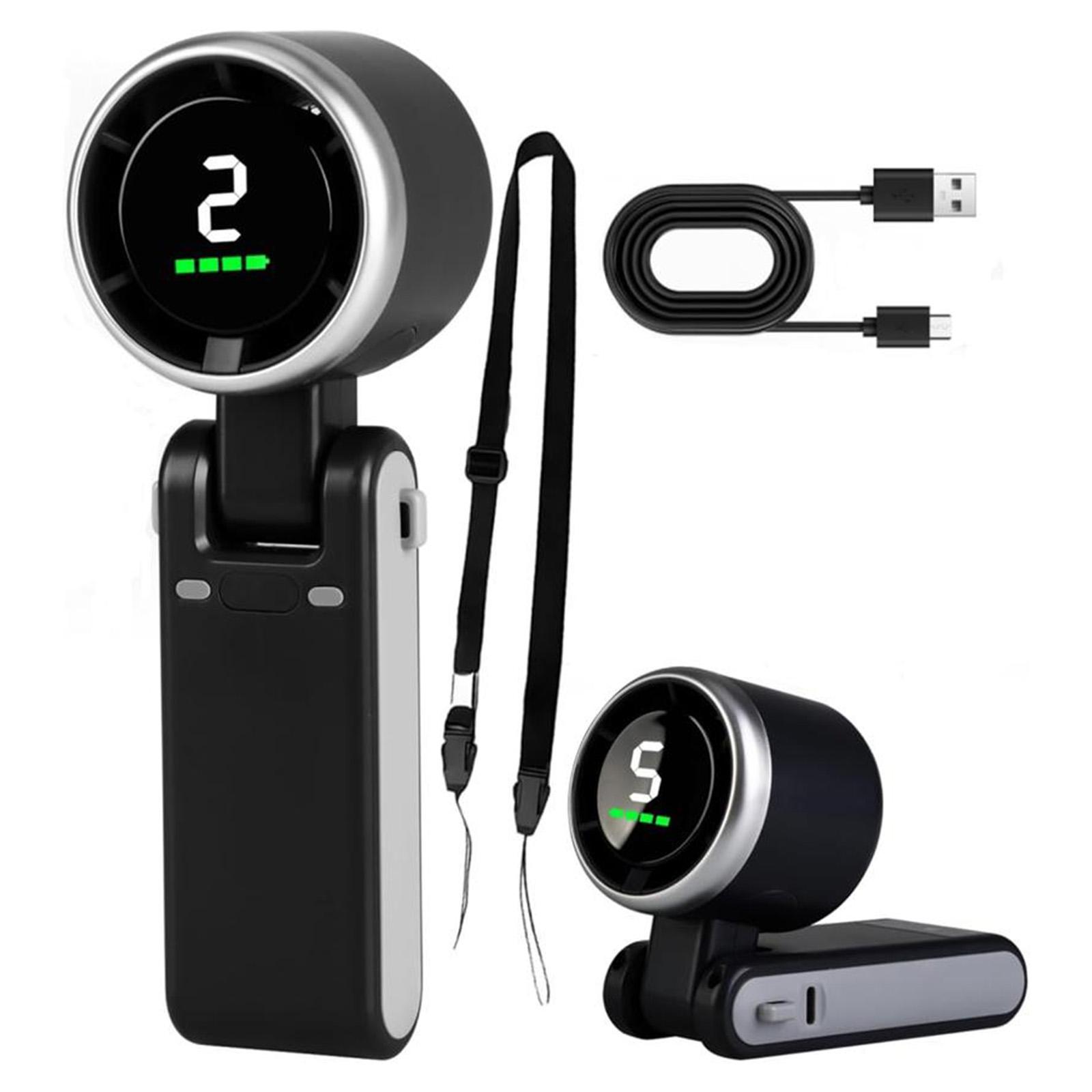 Portable Handheld Turbo Fan, 3 Gear Wind,4000mAh Battery Operated, Up to 10 Working Hours, 3 IN 1 Hand Fan Rechargeable with Air Turbo Tech Cooling Fan for Outdoor Activities, Travel, Working for