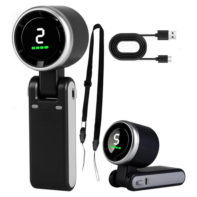 Portable Handheld Turbo Fan, 3 Gear Wind,4000mAh Battery Operated, Up to 10 Working Hours, 3 IN 1 Hand Fan Rechargeable with Air Turbo Tech Cooling Fan for Outdoor Activities, Travel, Working for