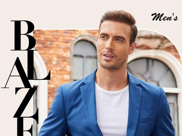 COOFANDY Mens Sport Coat Casual Blazer One Button Business Suit Jacket Classic Menswear Fashion Outfit Vneck Long Sleeve