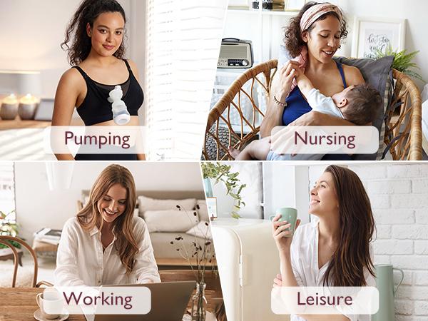 Momcozy Nursing Bras for Breastfeeding, HF018 Seamless Ultra Comfort Maternity Bra, Natural Shape, Pregnancy Sleep Bralette tiktok shop maternity  undies