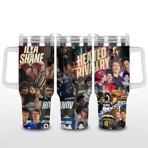 New Version #3 Heated Rivalry Romance 40oz Tumbler, Hollanov Couple Stainless Steel Tumbler, Hudson Williams Connor Storrie Cup, Movie Book Fans Gift