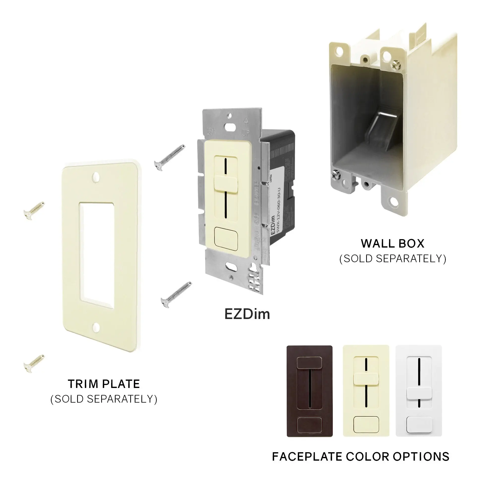 EZDim 24V LED Dimmer Driver 100W In-Wall Switch
