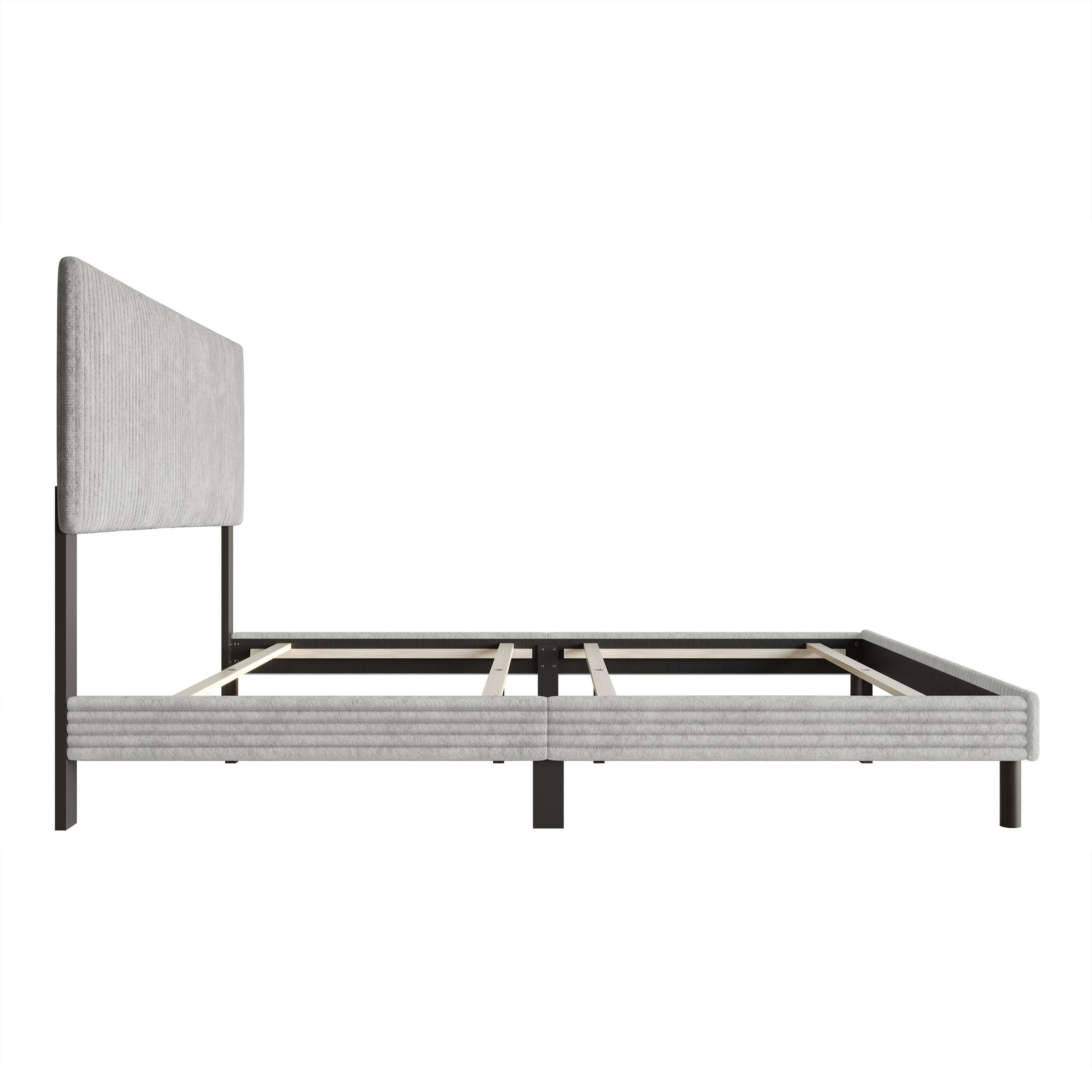 Favorer Osceola Upholstered Panel Bed, Box Spring Require, Comfortable and Stylish Design - Available in Multiple Sizes