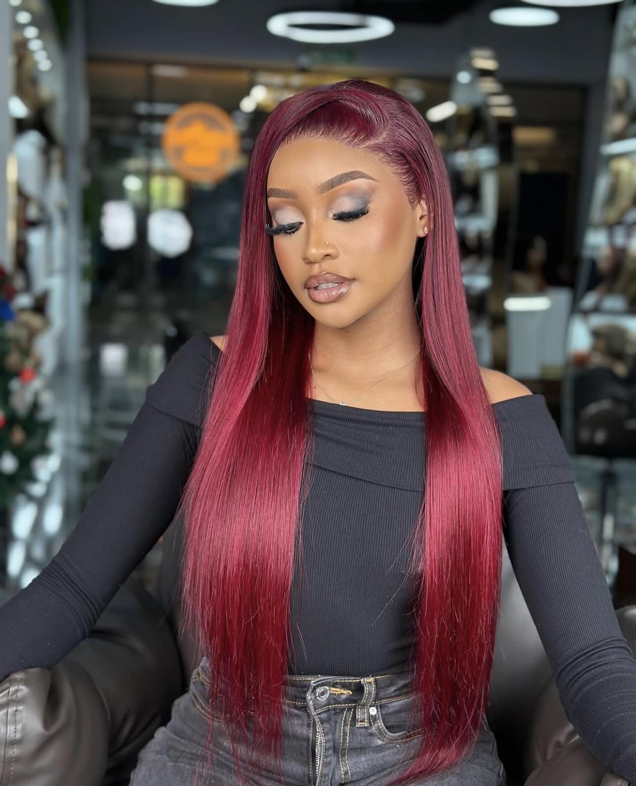 Hot Star Colorful 13X6 Ginger Color HD Transparent Lace Front Wigs Human Hair 99J Burgundy Color Straight Wigs Red Color P4/27 Highlight Color 27# Honey Blonde and Brown Color Wigs Pre Plucked With Baby Hair Hot Star Colorful 13X6 Ginger Color HD Transparent Lace Front Wigs Human Hair 99J Burgundy Color Straight Wigs Red Color P4/27 Highlight Color 27# Honey Blonde and Brown Color Wigs Pre Plucked With Baby Hair