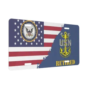 Us Navy Master Chief Petty Officer License Plate Aluminum Metal Car Tag Novelty Home Decoration For Women And Men 6x12 Inch