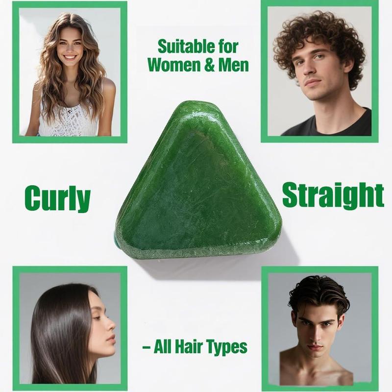 Herbal Hair Growth Shampoo Bar – Sulfate-Free, Biotin-Infused with Usma Grass, He Shou Wu, Ginseng & Tea Tree Oil for Thinning Hair & Hair Loss Prevention – 80g