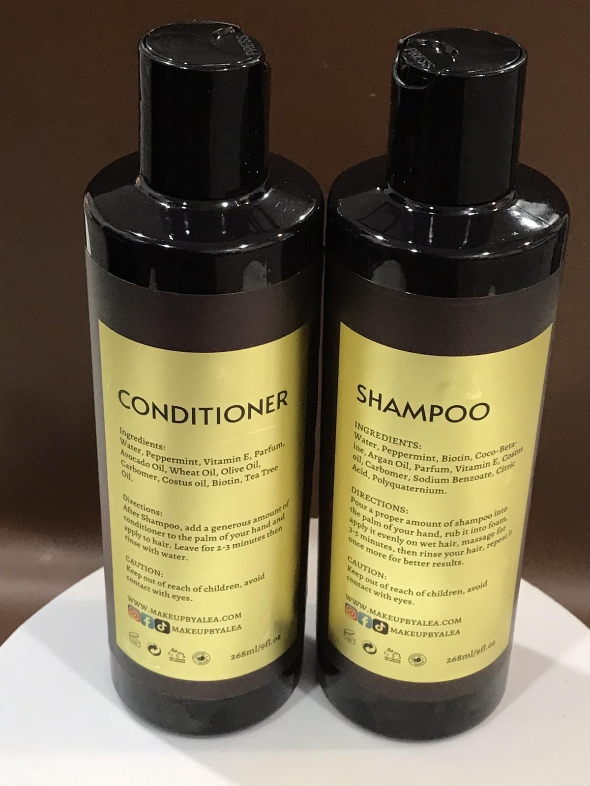 Coconut infused with peppermint shampoo and conditioner