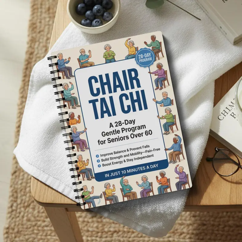 A manual for practicing chair Tai Chi, Practice, designed for seniors and beginners, with spiral binding. It includes daily progressive exercises, as well as gentle exercise sequences suitable for fitness, training and Mobility. Organizer Notebook Balance