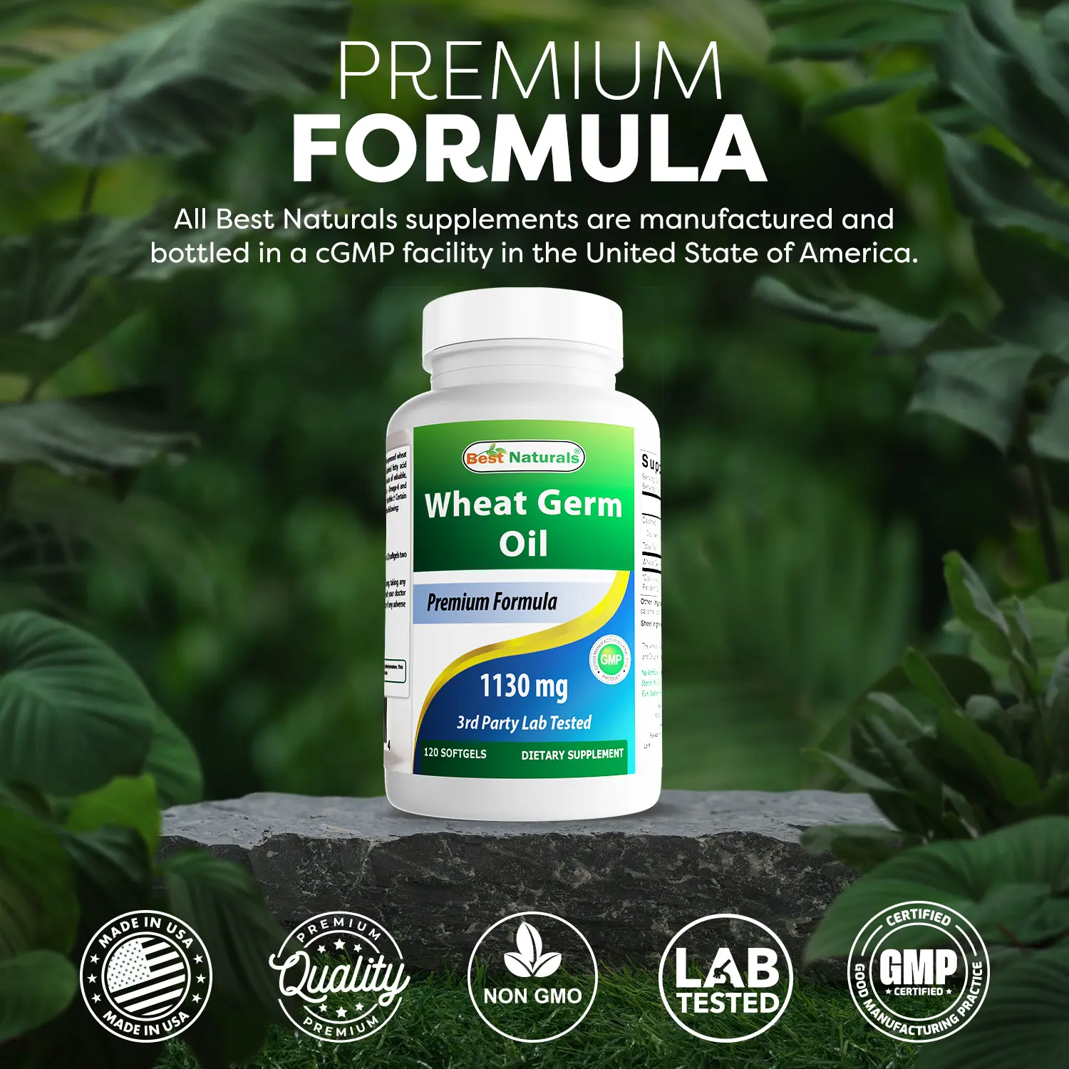 Best Naturals Wheat Germ Oil 1130 mg 120 Softgels