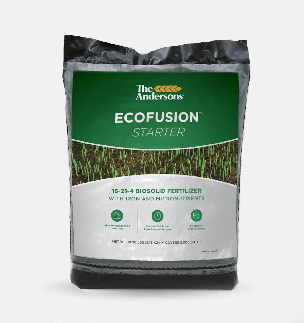The Andersons Professional Ecofusion Starter 16-21-4 Biosolid All-Natural Garden Fertilizer, Premium Dry Granular Slow Release Formula with Iron Boost and Micronutrients