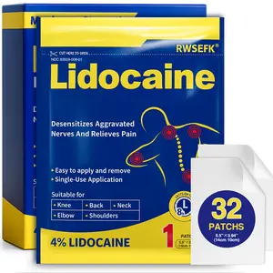4% Lidocaine Patch, for Neck Back Knee Shoulders Joint Comfort Muscle Soreness FSA or HSA Eligible,Body Care Patches,3.9” x 5.5”, 32pcs/Box