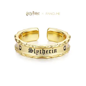 Harry Potter x FANCIME Slytherin House Sterling Silver Ring - Gold Color