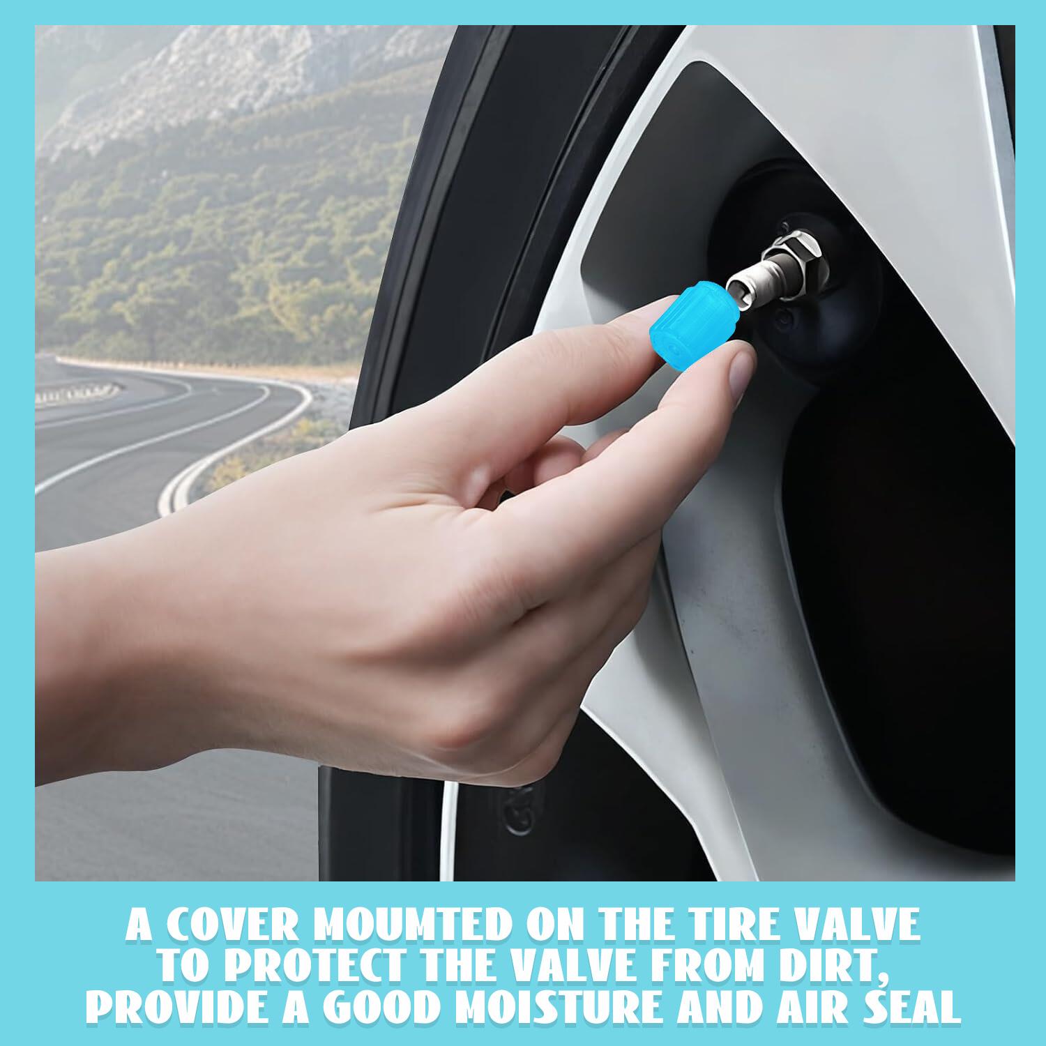 8/16 PCS Tire Valve Caps, Corrosion Resistant Leak-Proof Tire Pressure Caps, Universal for Car, Truck, SUV, Motorcycles, Bike