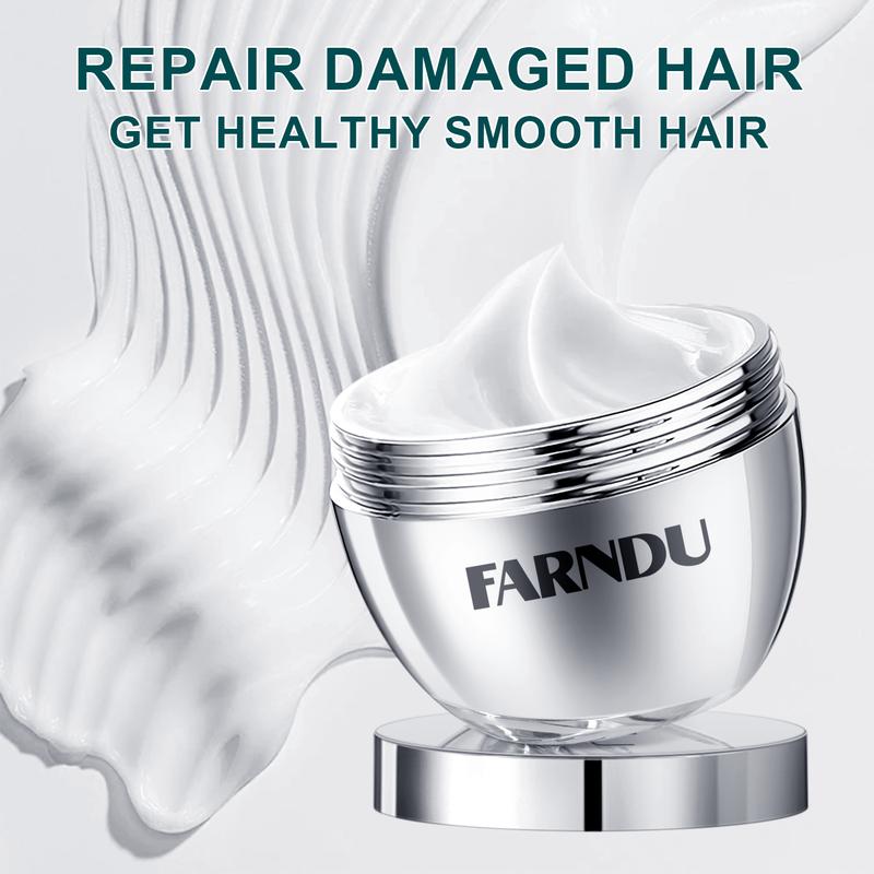FARNDU Keratin & Rosemary Hair Mask 300ml for Deep Repair Damage Root, Suitable for Dry Damaged Hair, Moisturizing & Hydrating Formula - Moisturize