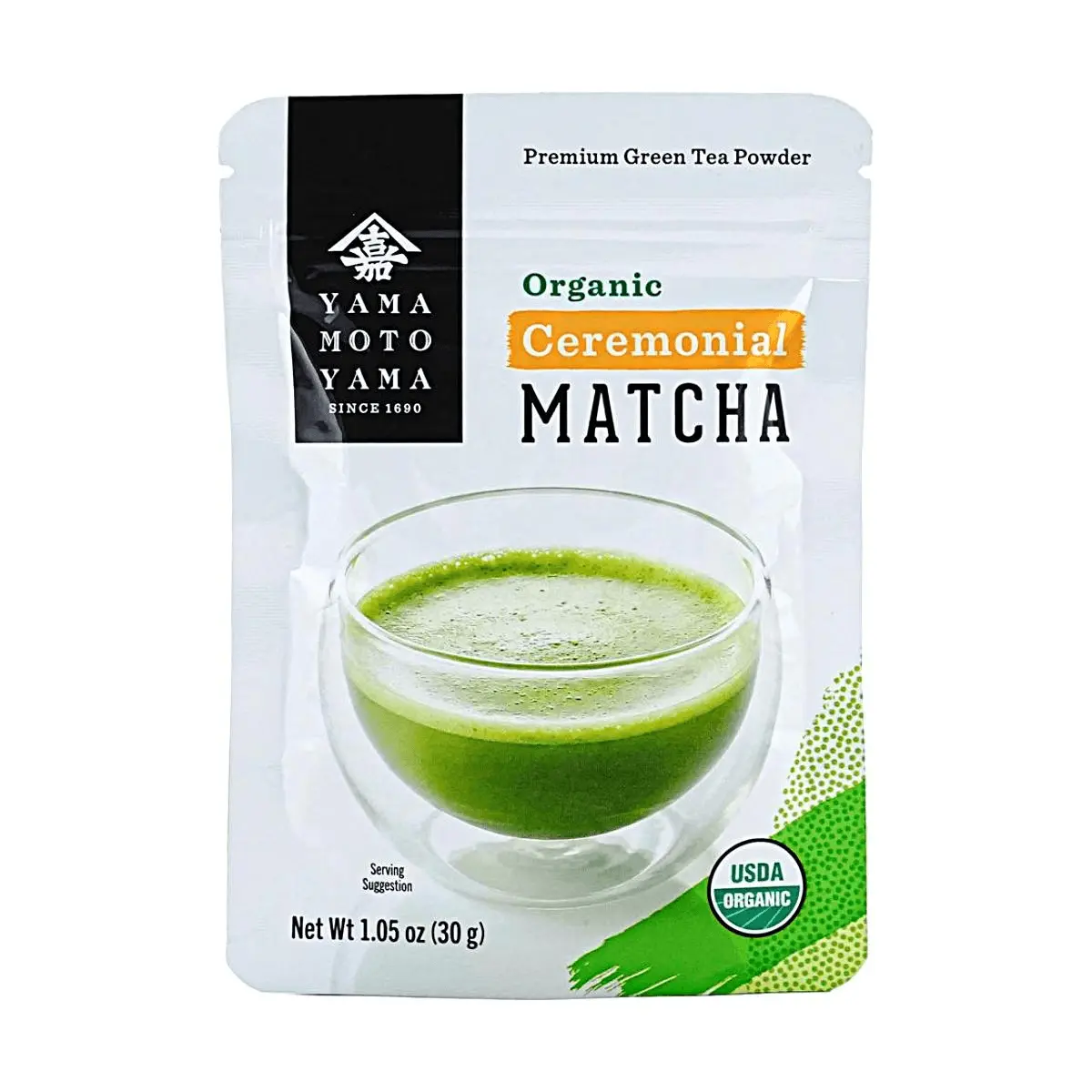 YAMAMOTOYAMA Organic Matcha Powder 30g - Ceremonial Grade, USDA Certified, Pure & Natural, Perfect for Lattes, Baking, Desserts