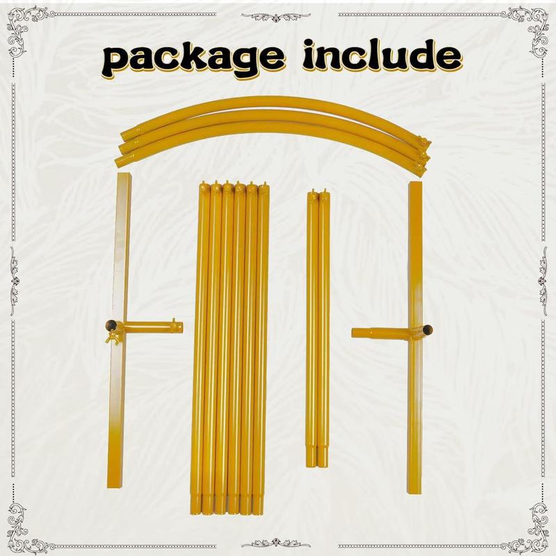 Wedding Arch Backdrop Stand 6 ft Gold Metal Arch Backdrop Stand Balloon Arch Frame for Wedding Party Birthday Baby Shower Ceremony Decoration with Elegant Round Tube Design