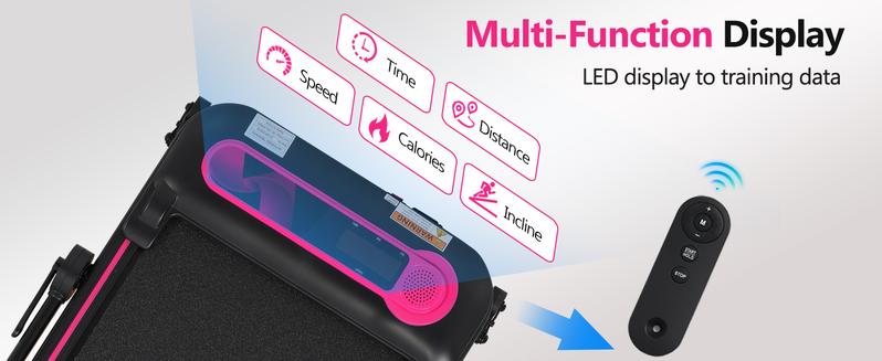 NEW Folding Walking Pad Under Desk Treadmill for Home Office -2.5HP Walking Treadmill With Incline 0.5-7.5MPH 300LBS Capacity Treadmill for Walking Running - Two Ways to Adjust Speed