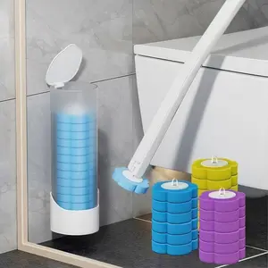 Ergonomic Handle Toilet Brush Set, Multi-Color Options, Disposable Bathroom Cleaning Tool, Ideal for Bathrooms & Kitchens, Bathroom Supplies