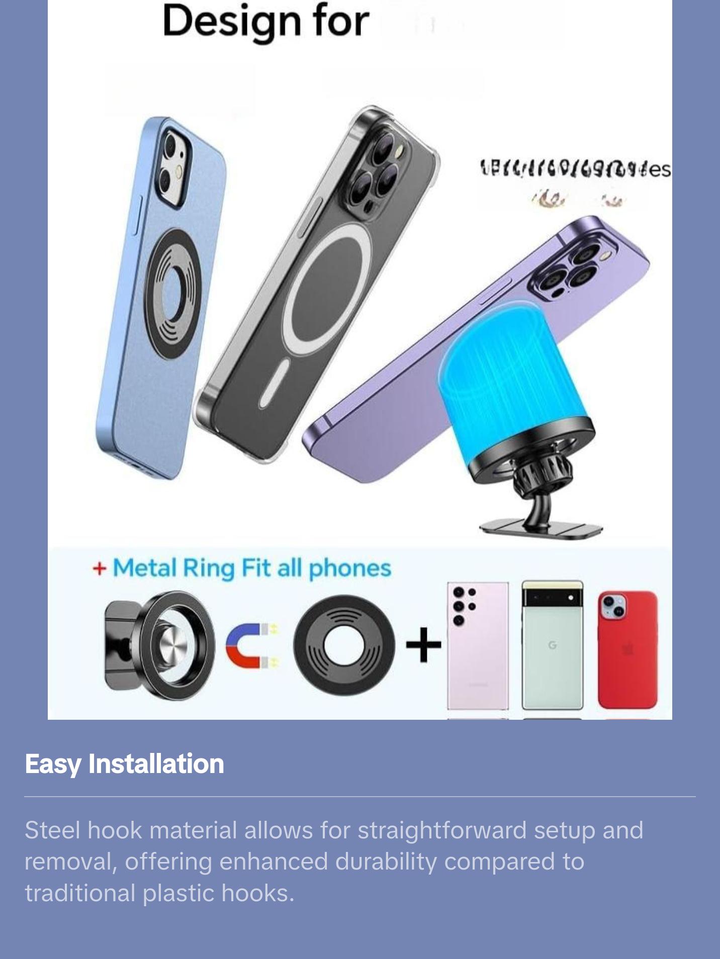 Magsafe Car Mount【20 Strong Magnets】Magnetic Phone Holder for Car Phone Holder Mount Dash【360°】Cell Phone Holders for Your Car Accessories for Women Men iPhone 16 Pro Max 15 14 13 12 Plus