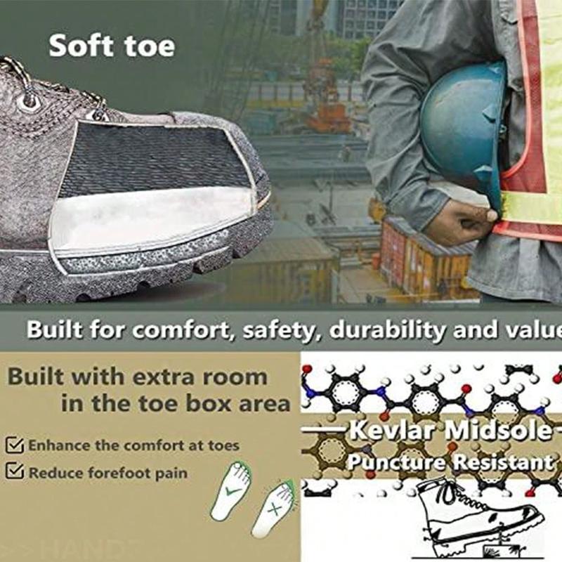 Men's Work Boots 6" Composite Toe / Soft Toe Electrical Hazard Protection | Durable | Comfortable