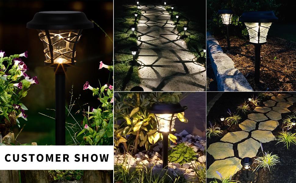 SOLPEX 6-Pack Solar Pathway Lights, Solar Powered Outdoor Lights, High Lumen Outdoor Solar Lights, Metal & Glass Garden Lights Waterproof for Patio, Yard Lawn and Garden (Warm White) SOLPEX 6-Pack Solar Pathway Lights, Solar Powered Outdoor Lights, High Lumen Outdoor Solar Lights, Metal & Glass Garden Lights Waterproof for Patio, Yard Lawn and Garden (Warm White)