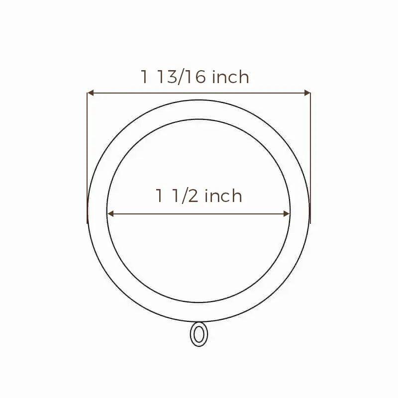 TWOPAGES 2026 Spring Glow Up Rod Eyelets Rings Metal Black Adjustable Pin Rings 32Pcs Fits Most Curtain Rods, curtain tops for Curtains, Unlined Darkening Drapes Curtain Panel for Bedroom & Living Room, Easter Home Refresh