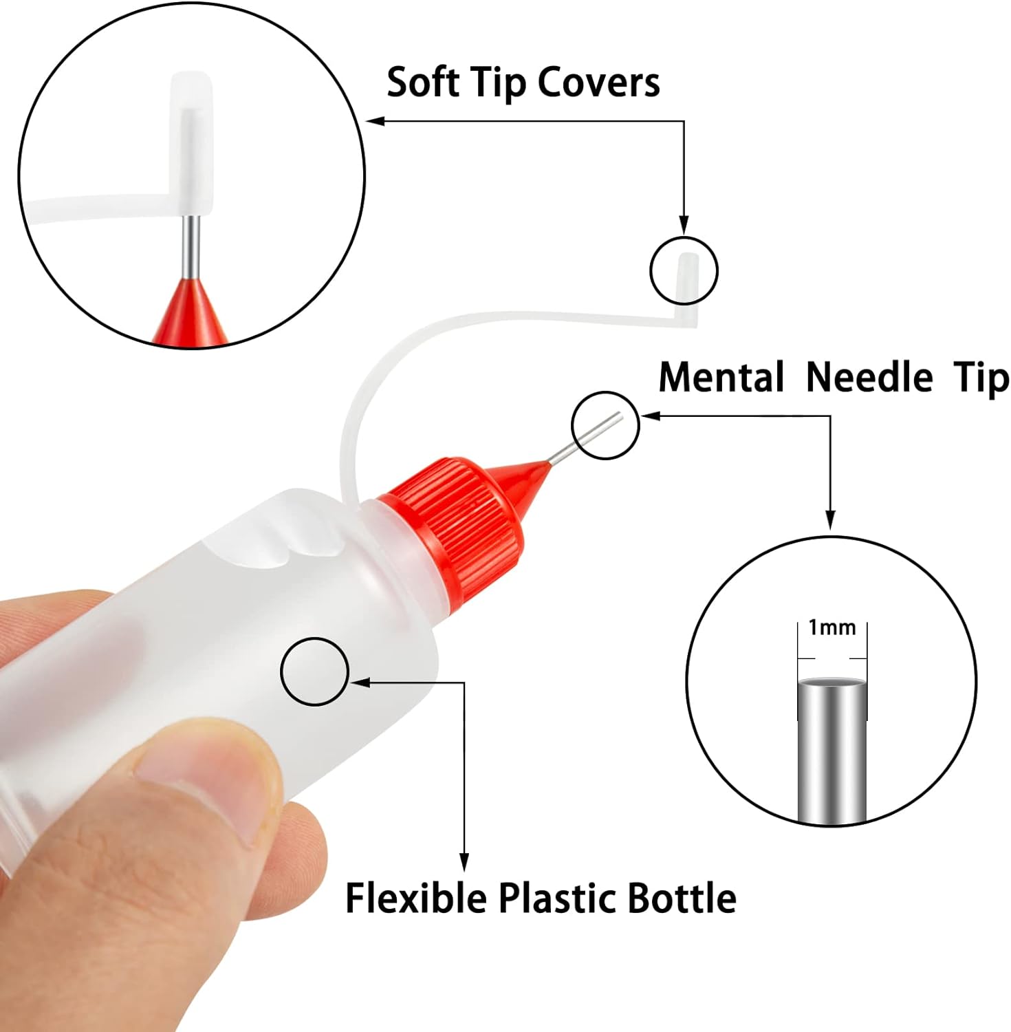 18PCS Precision Needle Tip Glue Applicator Bottles, 6 Color 30ML/1 OZ Fine Needle Tip Squeeze Bottle with Mini Funnel for DIY Paint Paper Quilling Craft Glue Ink Liquid Acrylic Painting 18PCS Precision Needle Tip Glue Applicator Bottles, 6 Color 30ML/1 OZ Fine Needle Tip Squeeze Bottle with Mini Funnel for DIY Paint Paper Quilling Craft Glue Ink Liquid Acrylic Painting