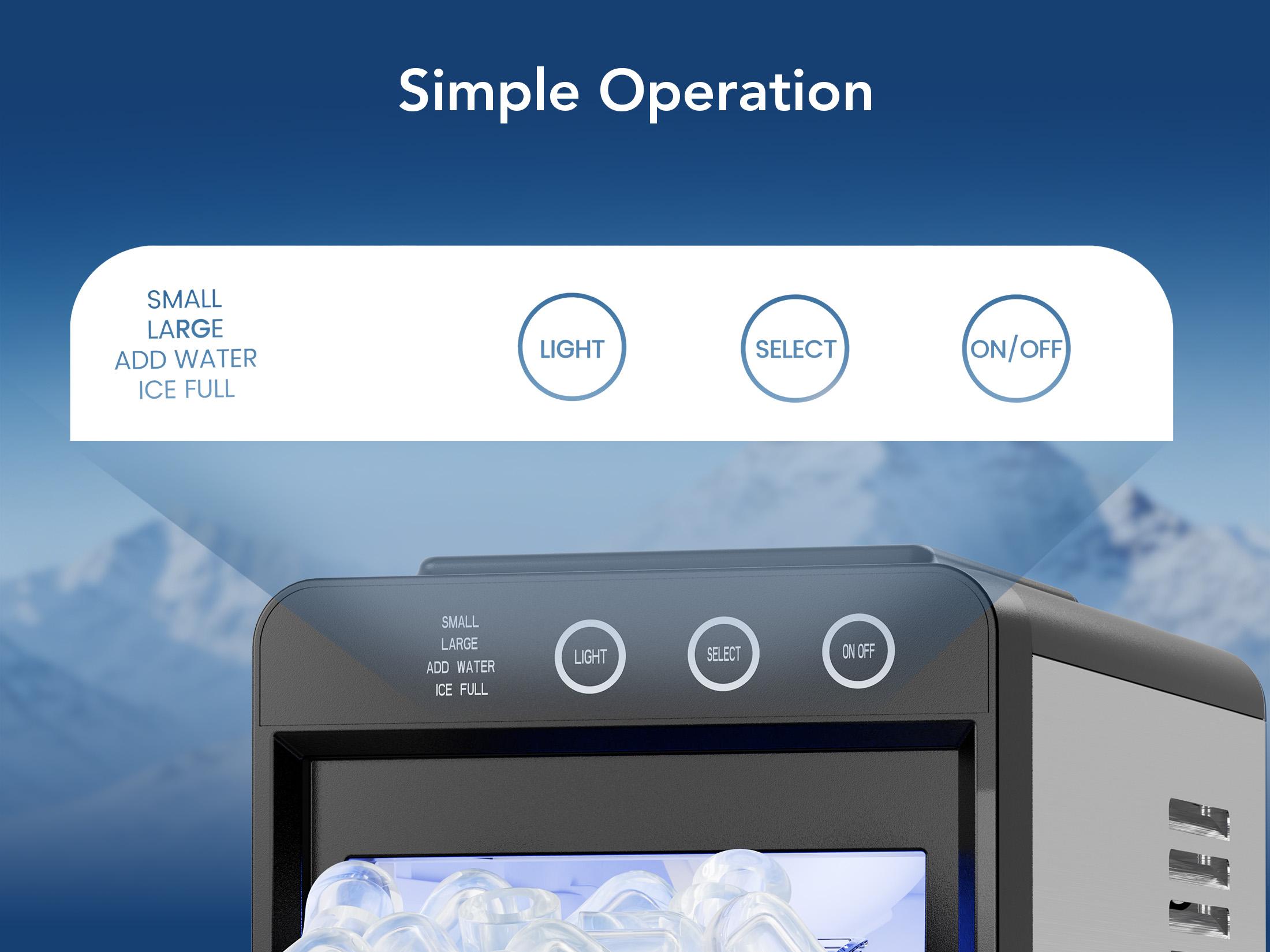 KISSAIR Ice Maker Countertop, 12KG/24H (21℃ Ambient), 6-13 Mins First Batch, Self-Cleaning Portable Ice Maker with LED Control, for Home/Kitchen/RV/Camping KISSAIR Ice Maker Countertop, 12KG/24H (21℃ Ambient), 6-13 Mins First Batch, Self-Cleaning Portable Ice Maker with LED Control, for Home/Kitchen/RV/Camping