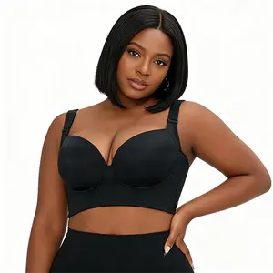 Super Comfortable Wireless Seamless Bra 3/4 Coverage Back Smooth Hidden Fat Shaping Lift Underwear European and American Large Size Bra