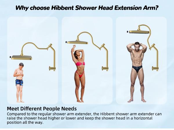 Hibbent cUPC Certified 13'' Shower Head Combo, High Pressure 5 Spray Rainfall Showerhead, 10 Spray Handheld, All Metal Easy Reach 4-way Diverter Arm with Pause Mode, 71'' Hose and Holder, Brushed Gold