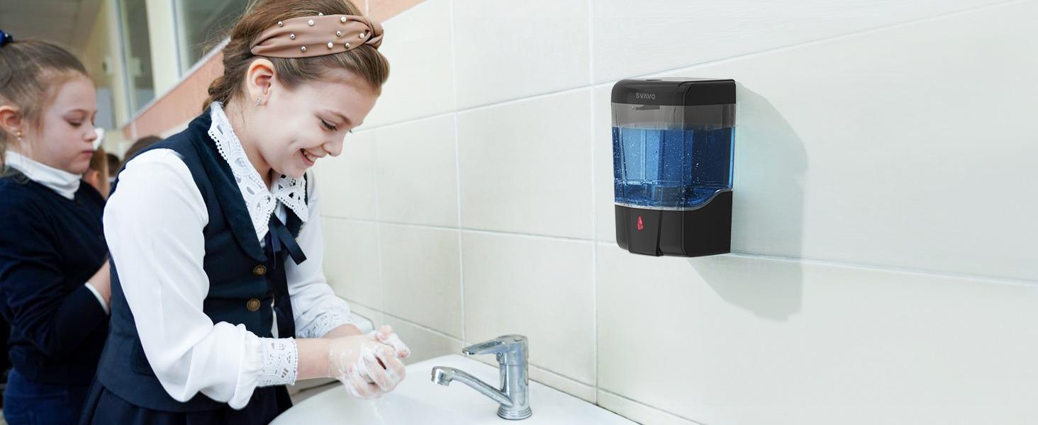 XL 600ml Wall-Mounted Automatic Soap Dispenser - Touchless IR Sensor, Mess-Free & 1-Year Battery Life SVAVO