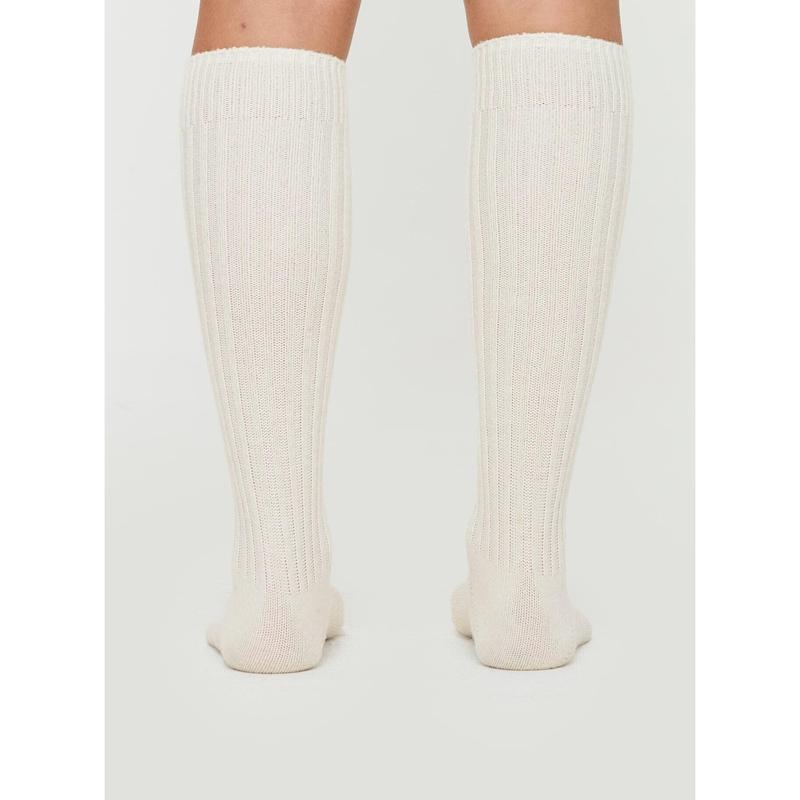 Boderline Knee High Socks White