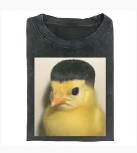 Funny Animal Vintage Graphic Tee, Wacky chicken T-Shirt, Unisex Meme Cringe Funny Shirt, Menswear Womenswear Streetwear Cotton