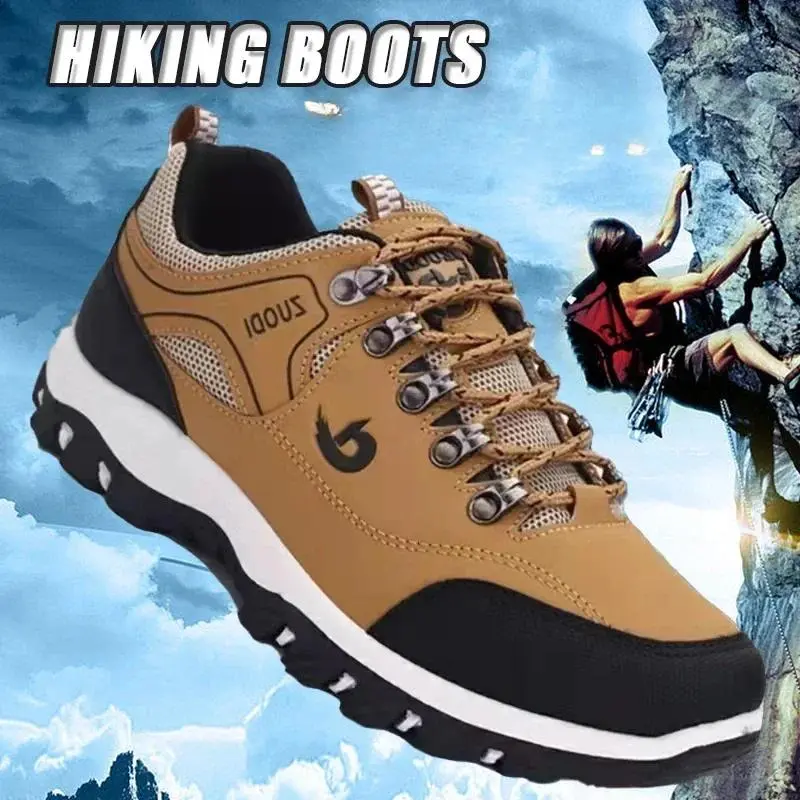 Men’s Synthetic Low-Top Casual Trainers - Flexible Waterproof Athletic Shoes with Large Sizes, In-Step Length Guide, All-Seasons Cloth Design for Running, Outdoor Hiking