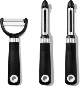 3-Piece Premium Swivel Vegetable Peeler Set for Fruits & Potatoes, Dishwasher Safe