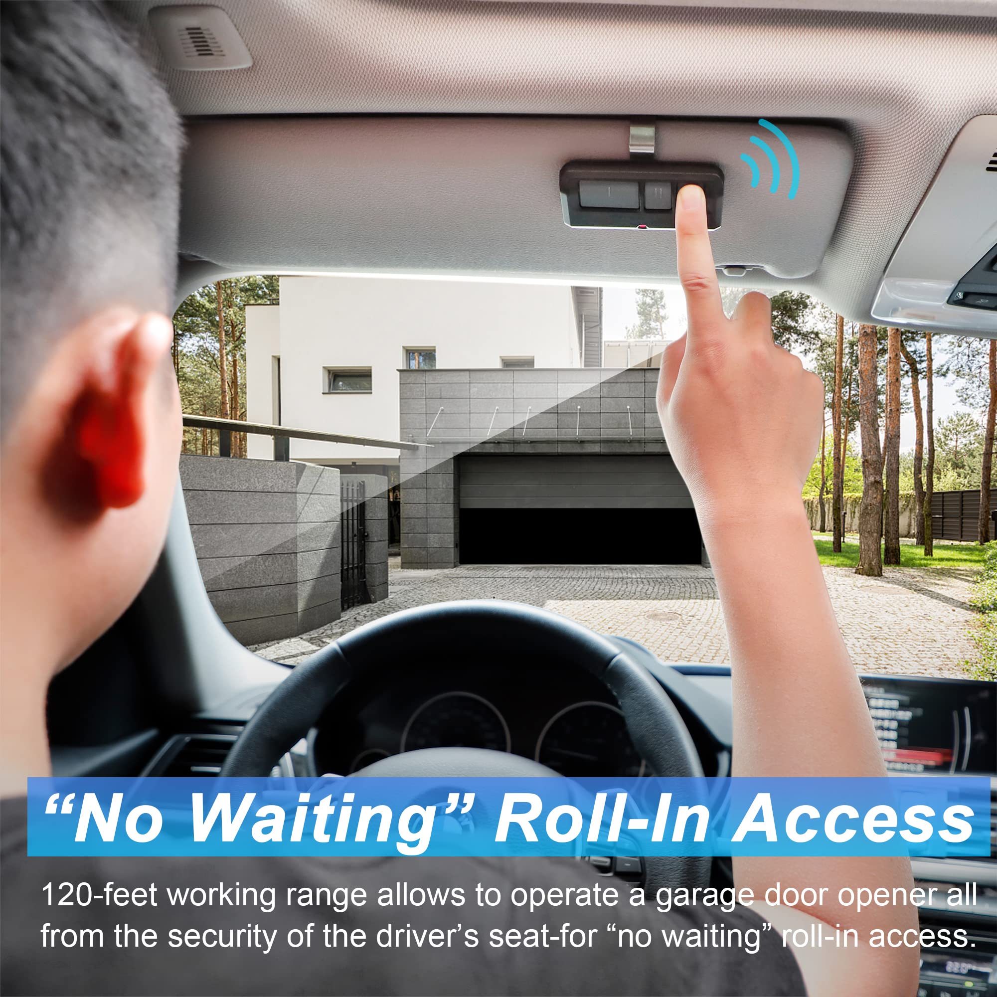 Suitable for garage door opener remote controllers. Can replace models 893LM, 893Max, 891LM, 371LM, 373LM, 971LM, 973LM. Wireless remote key entry system without waiting time. Safe and reliable.