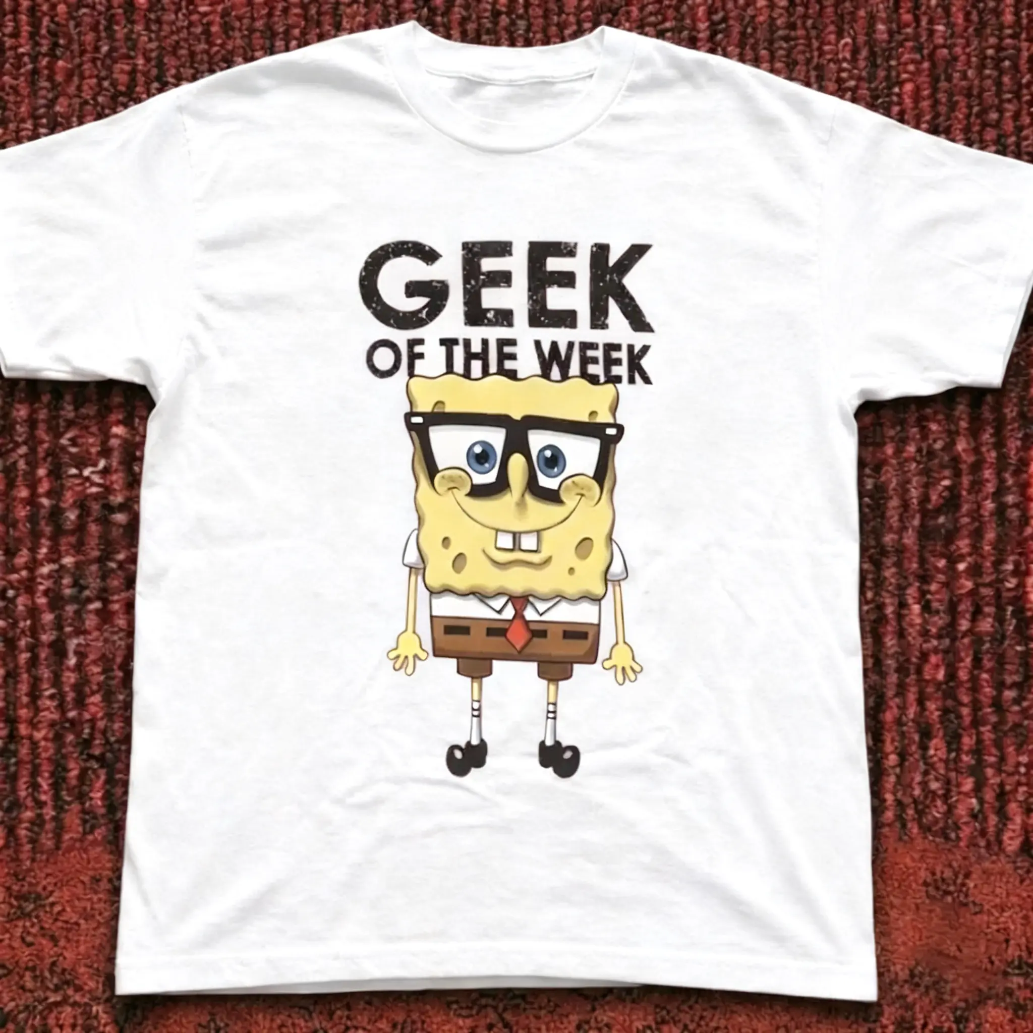 SpongeBob Geek of the Week Pink Baby Tee, Gift Ideas, Gift For Her
