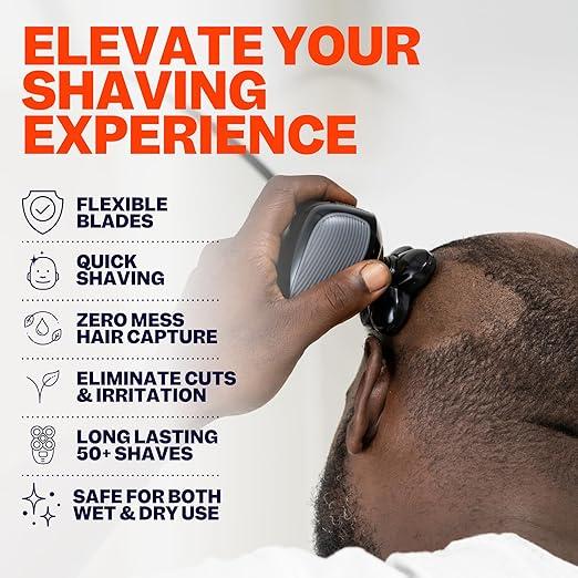 Freebird FlexSeries Refill – Ultra-Sharp, ScalpSafe Rotors for Smooth Shave – Long-Lasting Design for 50+ Shaves – Easy QuickSnap Install