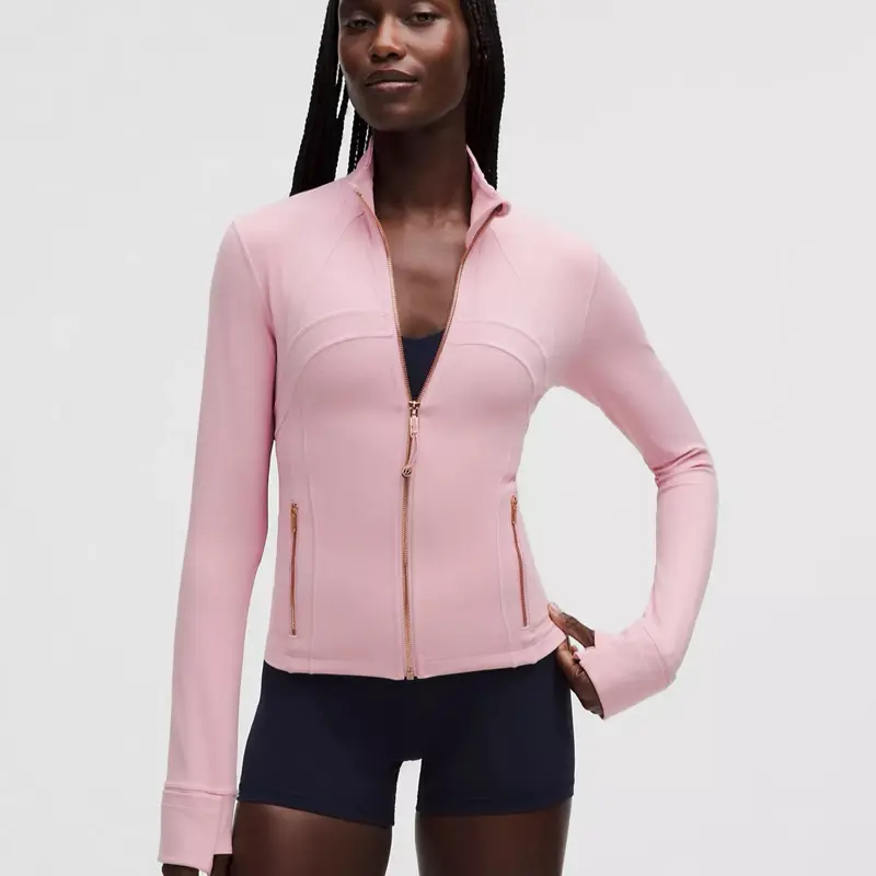 Lululemon Women's Define Nulu Cropped Jacket, Blissful Pink - Versatile Mini Crop Top for Casual Outfits & Layering, Tops, Women's Clothes, Different Occasions, Athletic Women's Sports Jacket
