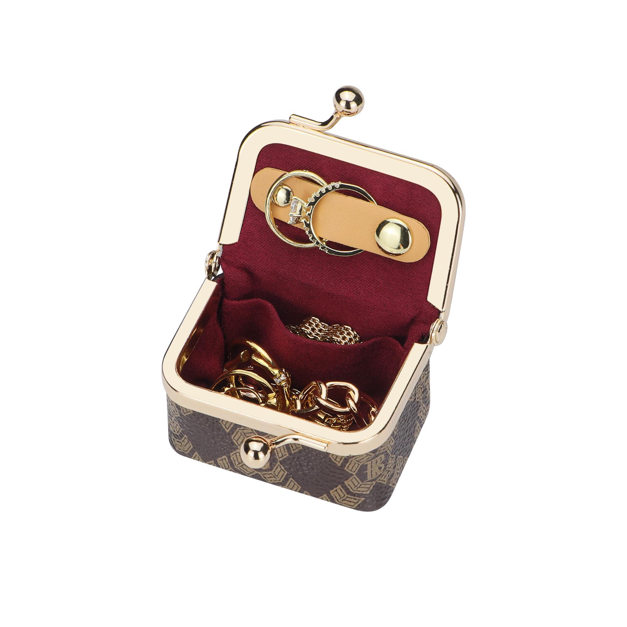 Royal Bagger Genuine Leather Mini Coin Purse, Solid Color Kiss Lock Change Pouch, Casual Style Small Storage Bag for Women 1894 SpringStatements