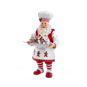 Kurt Adler Fabriché™ Gingerbread Chef Santa Standing Christmas Figurine, 10.5"