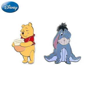 2PCS Disney Winnie and Eeyore Pin Officially Licensed Novelty Collectible Cute Animal Anime Brooch Backpack Decoration Jacket Lapel Anti-Rust Exquisite Alloy Enamel Gift