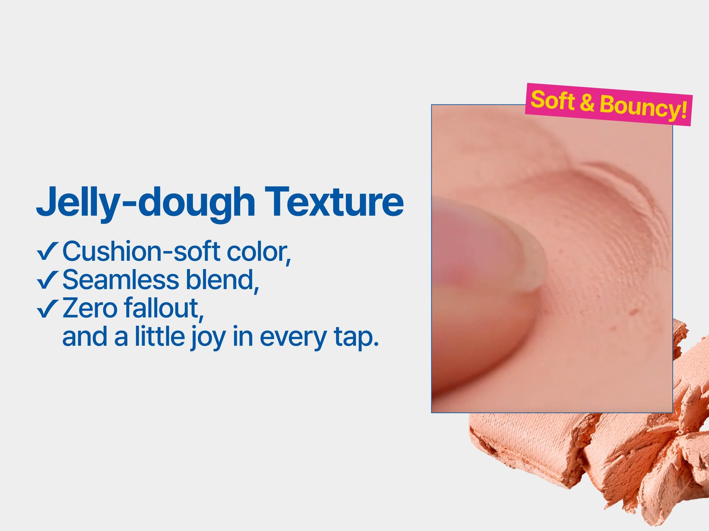 fwee Pocket Cheek Palette | 4-color Jelly Dough Blush Palette | Cream-to-Matte Finish | Bouncy, Airy Texture | Cute Keychain Compact – 4 Options | 0.33 oz