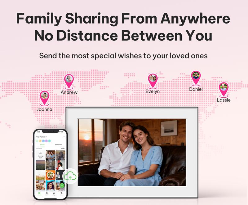 Homture Magic Frame - 10.1″ 1080P World's First AI Magic Frame for Old Photo Restoration Unlimited Storage Instant Sharing Decor Full HD 1080P