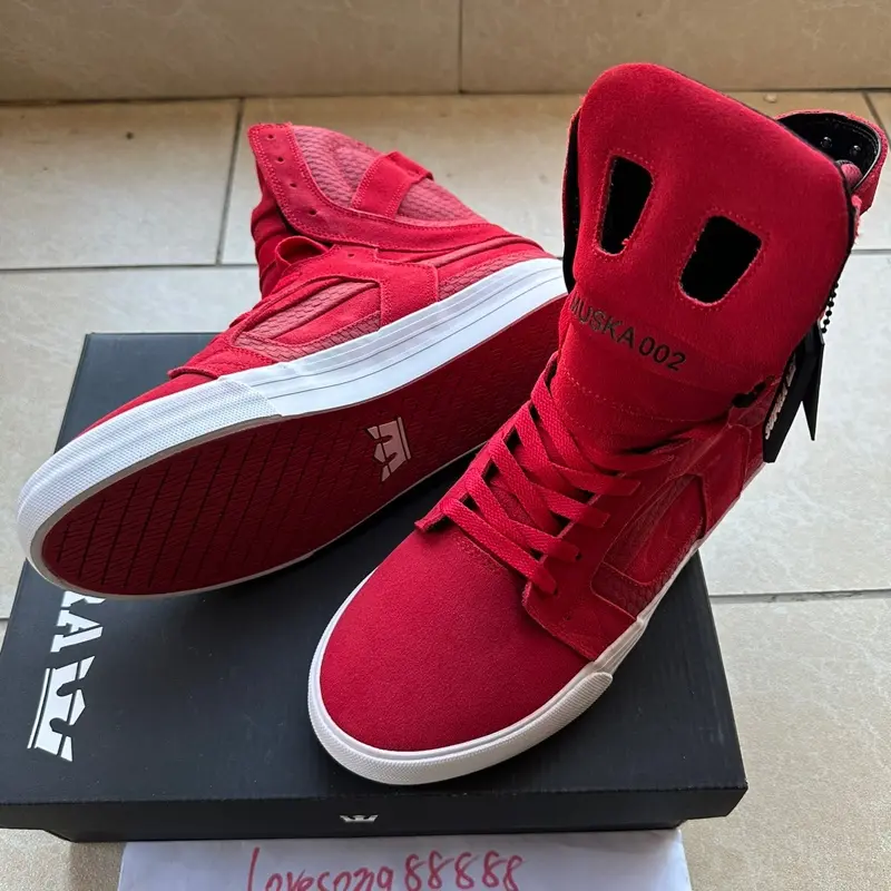 Supra Red Suede Sneakers Size 8‎ Supra | Shoes | Supra Mens Skater Shoes Sneakers Red Suede  main image 3